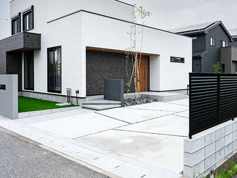 木更津市 モダンシンプル外構施工事例 静穏なエクステリア